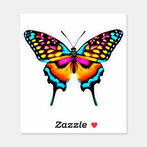 Large Colorful Swallowtail Butterfly Sticker