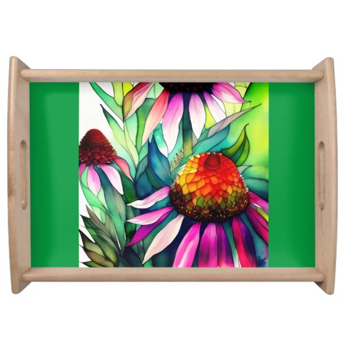 Large Coneflower Tray with Handles