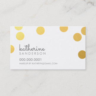 LARGE CONFETTI SPOT modern bold faux gold foil Business Card