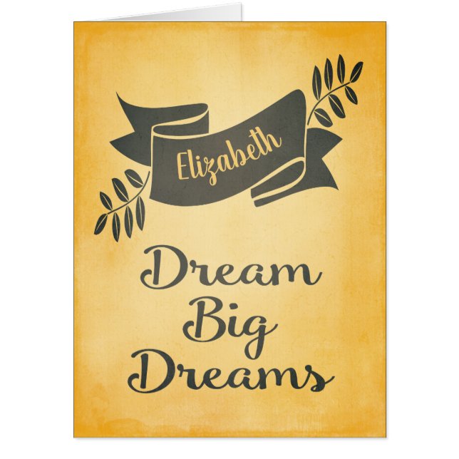 Large Congratulations Dream Big Dreams Graduation Card (Front)