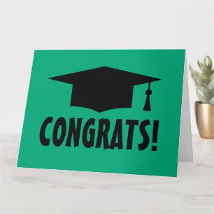 Large congratulations graduation greeting Card