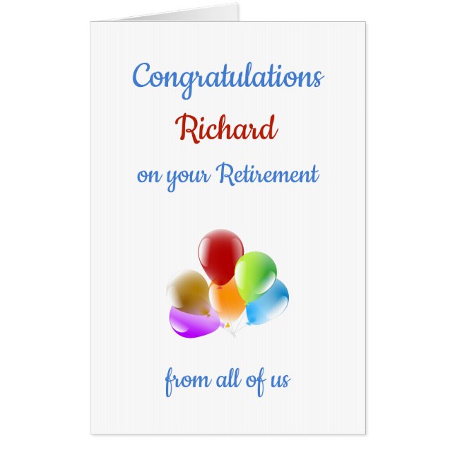 Large Congratulations on your Retirement Card (Front)