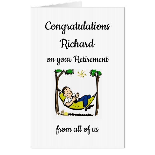 Large Congratulations on your Retirement Card