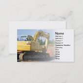 large construction equipment business card (Front/Back)