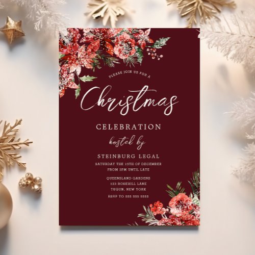 Large Corporate Gala Holiday Christmas Party Invitation