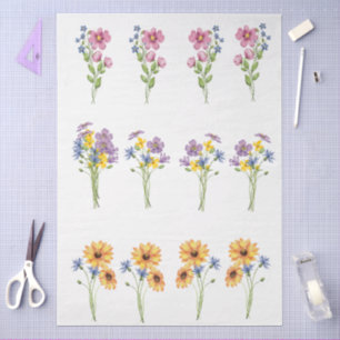 Large Cottage Core Floral Elements Decoupage Tissue Paper