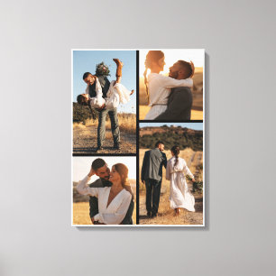 Large Couples Collage Photo Canvas Print