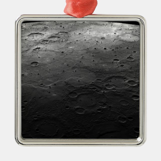 Large craters on the planet Mercury Metal Ornament (Front)