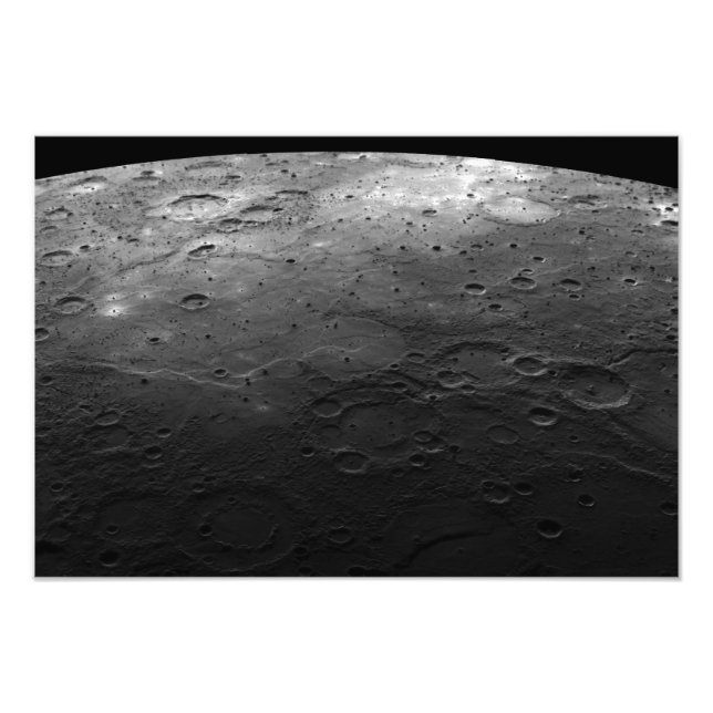 Large craters on the planet Mercury Photo Print (Front)