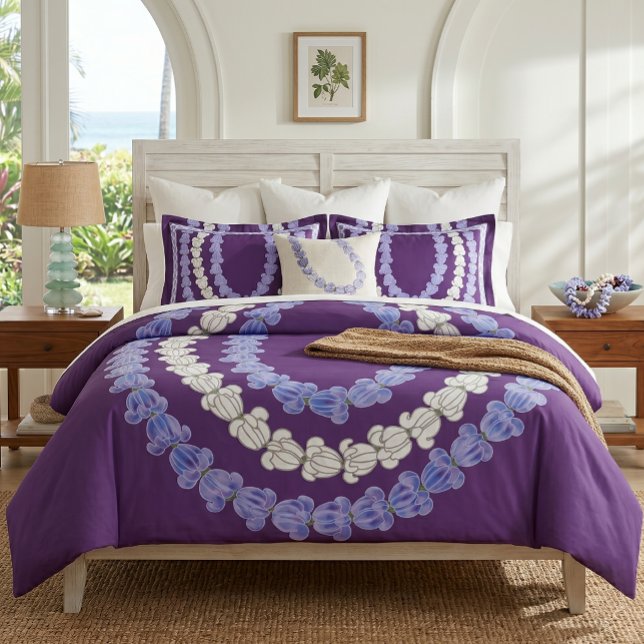 Large crown flower lei duvet cover (crown flower lei)