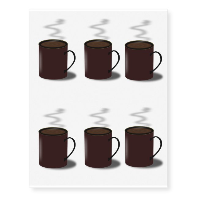 large cup of hot chocolate temporary tattoos (Front)