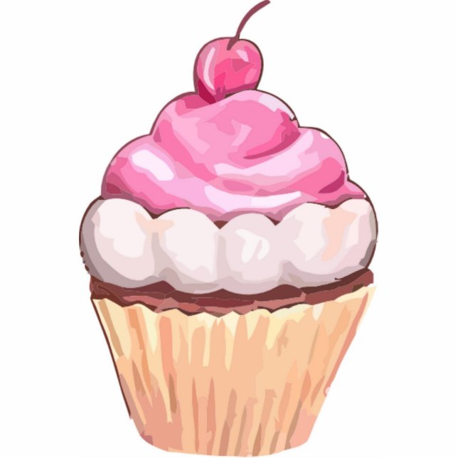 Large Cupcake Magnets - Sweet Gifts - Fridge Art Cutout (Front)
