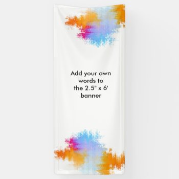 Large Custom Banner With Watercolor Border by ArtbyMonica at Zazzle