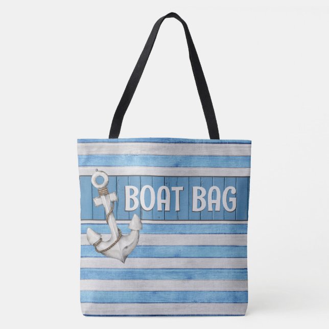 Large Custom Boat Bag Tote (Front)