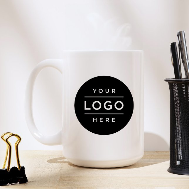 Large Custom Business Logo Branded 15 oz Coffee Mug (Creator Uploaded)