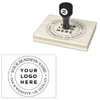 Round Custom Your Company Logo Large Stamp, Zazzle