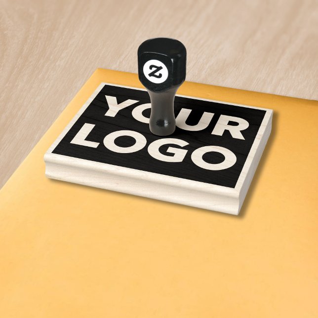 Large Custom Business Logo Rubber Stamp (Large Custom Business Logo Rubber Stamp in situ)