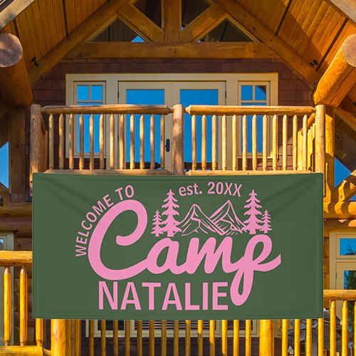 Large Custom Camp Bachelorette Party Cool Welcome Banner