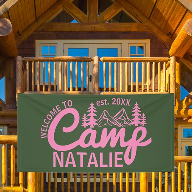 Large Custom Camp Bachelorette Party Cool Welcome Banner (Creator Uploaded)
