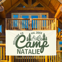 Large Custom Camp Bachelorette Party Cool Welcome Banner