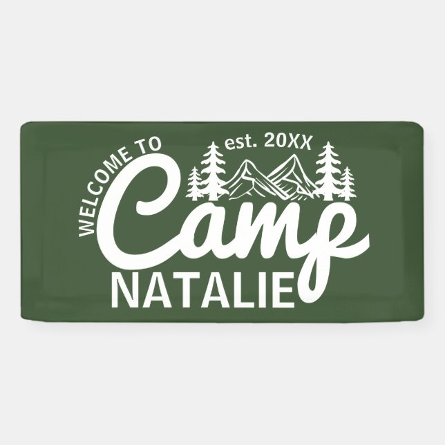 Large Custom Camp Bachelorette Party Cool Welcome Banner (Horizontal)