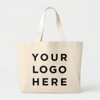 Large Custom Cotton Tote Bag with Logo No Minimum