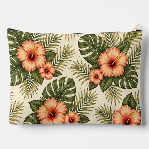 Large Custom Flamingo Pickleball Club Floral Pouch