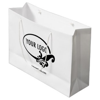 Large Custom Gift Bag Company Retail Packaging by MISOOK at Zazzle