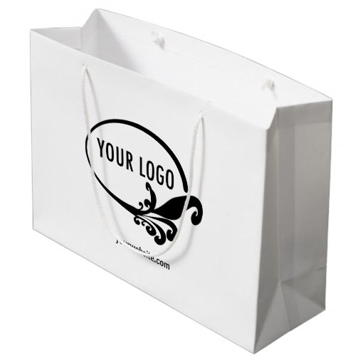 Large Custom Gift Bag Company Retail Packaging | Zazzle