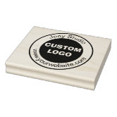 Custom Business Logo Rubber Stamp | Zazzle