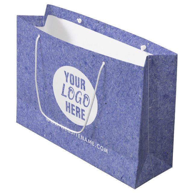Large Custom Logo/Text Shopping Kraft Large Gift Bag (Front Angled)