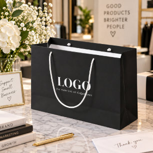 Large Custom Paper Shopping Bag with Company Logo