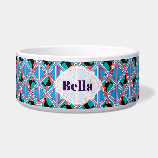 Large Custom Pet Bowl – Beagle Dog Edition (Front)