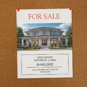 Large Custom Photo - For Sale Real Estate Flyer