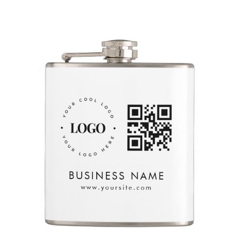 Large Custom Tote Bag with Logo Qr Code  Text Flask