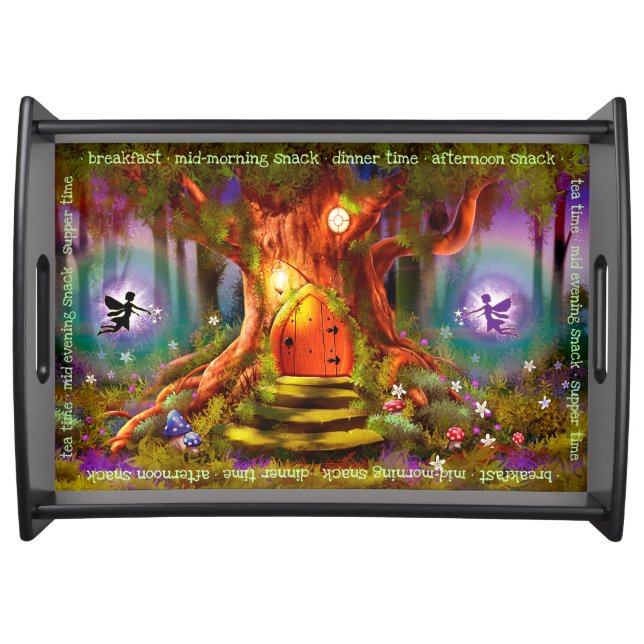 Large Custom tray Magic Fairy Tree serving tray (Front)