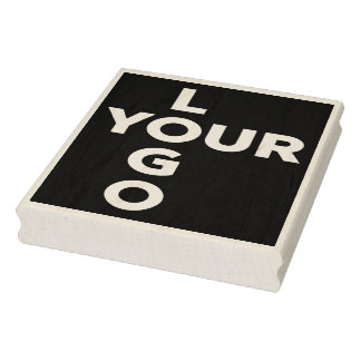 Large Custom Vertical Business Logo Rubber Stamp
