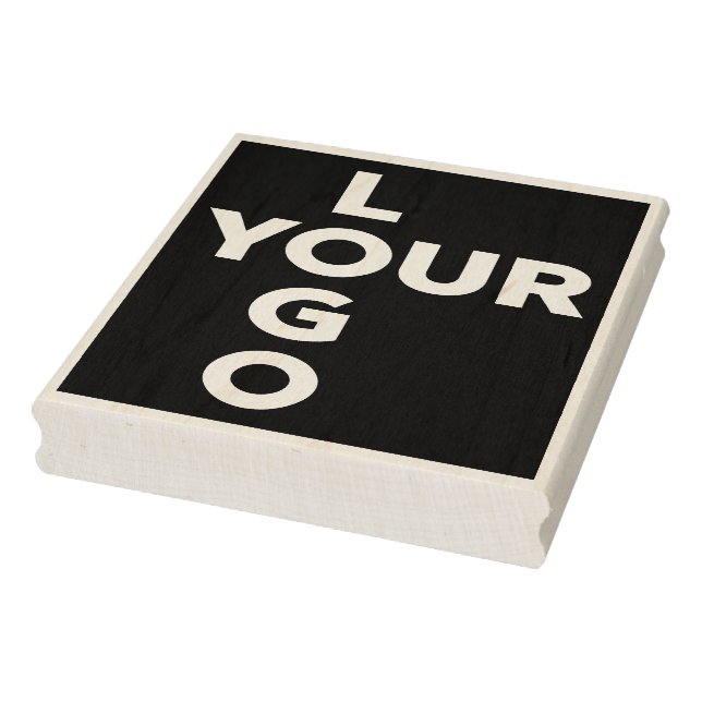Large Custom Vertical Business Logo Rubber Stamp (Stamp)