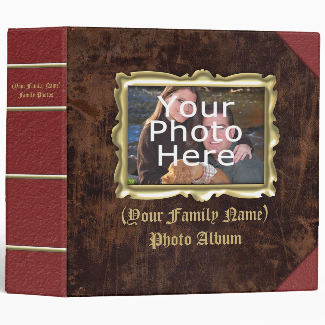 Large Custom Vintage Frame Photo Album Binder Zazzle