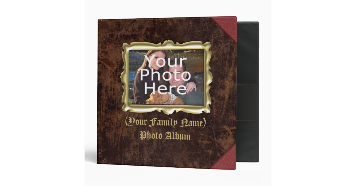 Large Custom Vintage Frame Photo Album Binder Zazzle