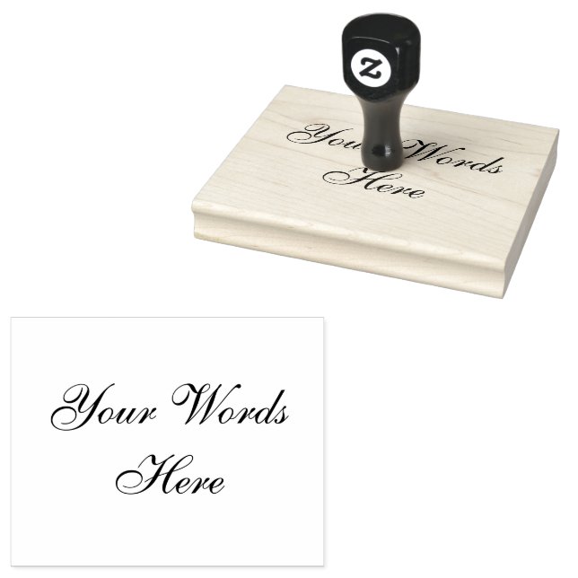 Large Custom Words With Elegant Font, Personalized Rubber Stamp (Stamped)