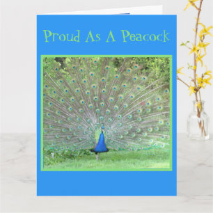 LARGE/ DAD BIRTHDAY/PROUD YOU'RE MY DAD/PEACOCK CARD