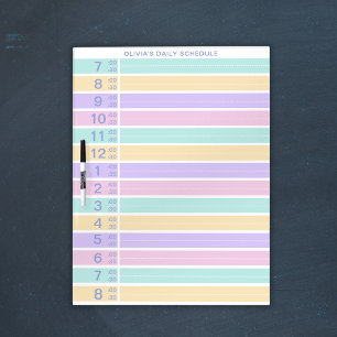 Large Daily Half Hour Schedule Planner Custom Dry Erase Board