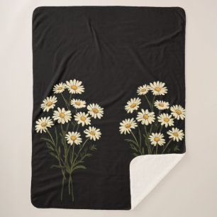 large Daisy Blanket – Cozy Floral Throw , Vintage