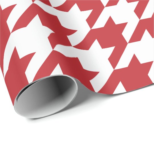 dark red and white houndstooth wrapping paper