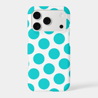 Large Dark Turqouise Polka Dot Pattern Iphone 18 Pro Case