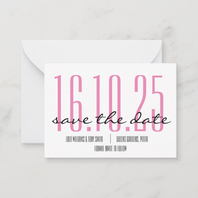 Large Date Invite (Front)