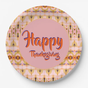 Large Designer Thanksgiving Paper Decor Plates