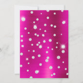 Large Diamond Confetti Hot Pink Ombre Foil Save The Date (Back)