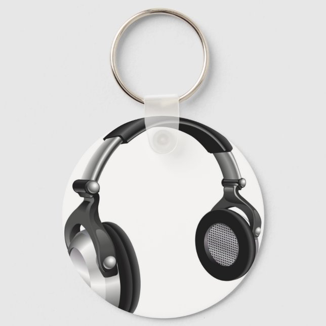 Large DJ Headphones Keychain (Front)